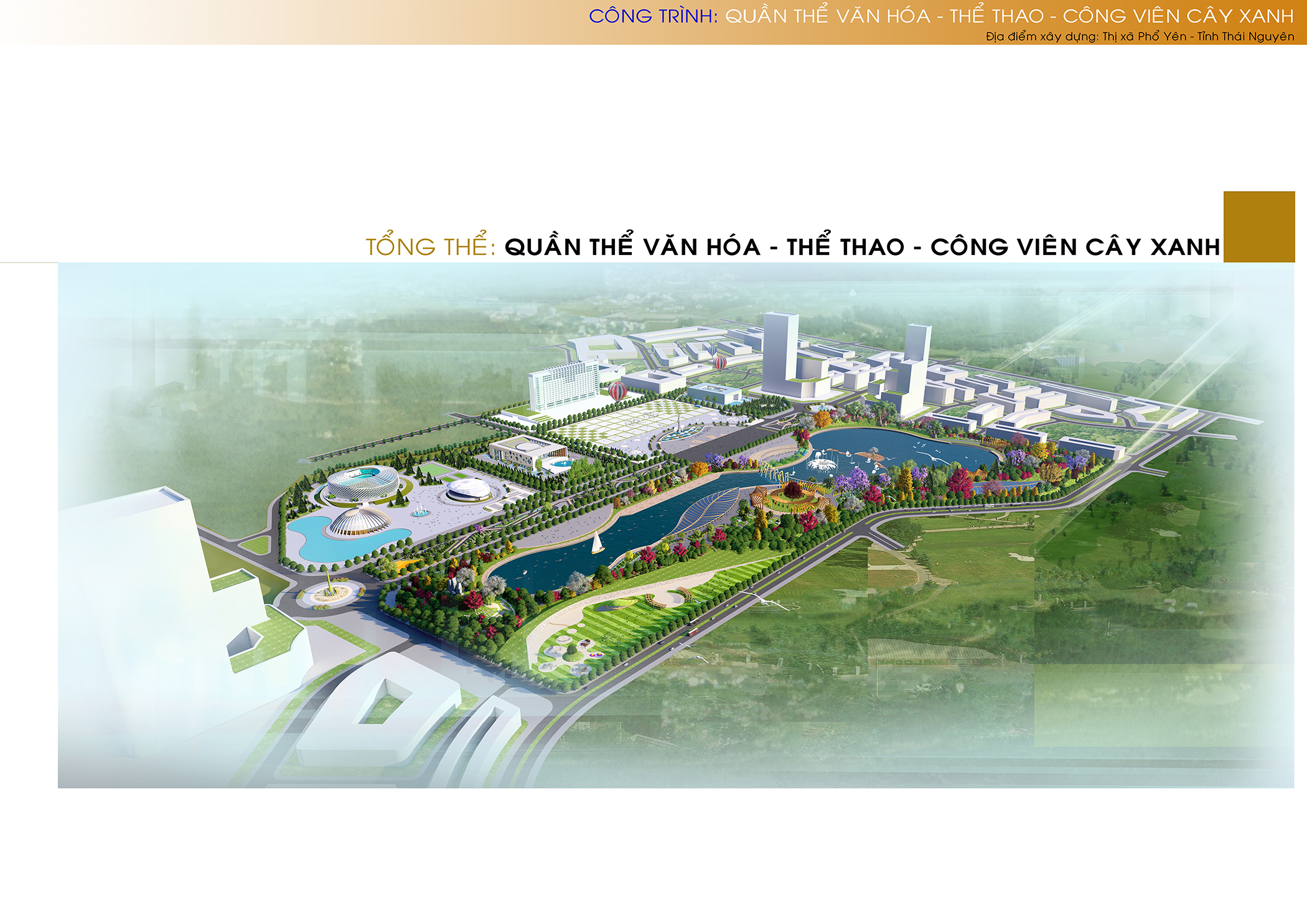 Quần thể công viên cây xanh – Thể dục thể thao thành phố PHổ Yên