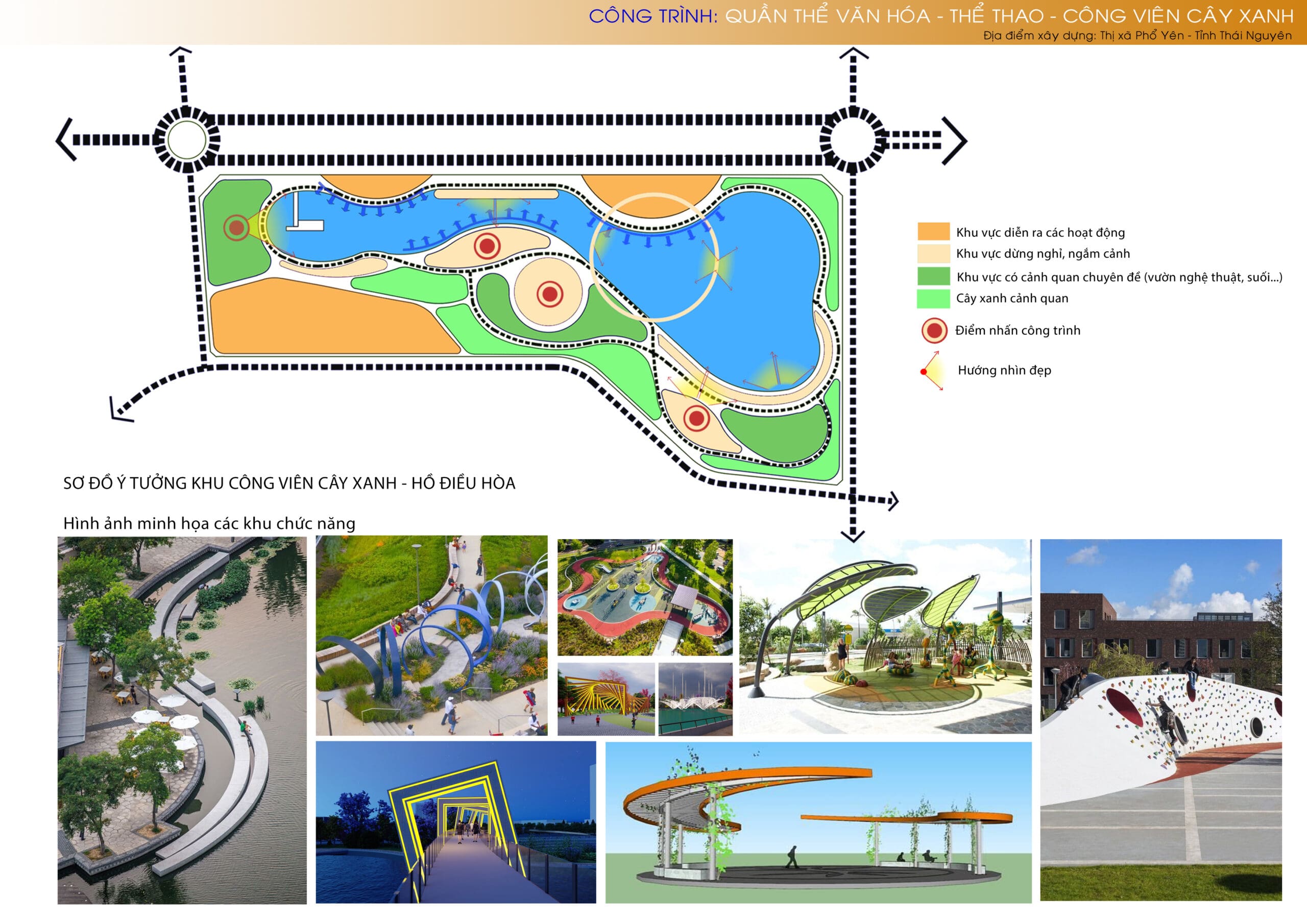 Quần thể công viên cây xanh – Thể dục thể thao thành phố PHổ Yên
