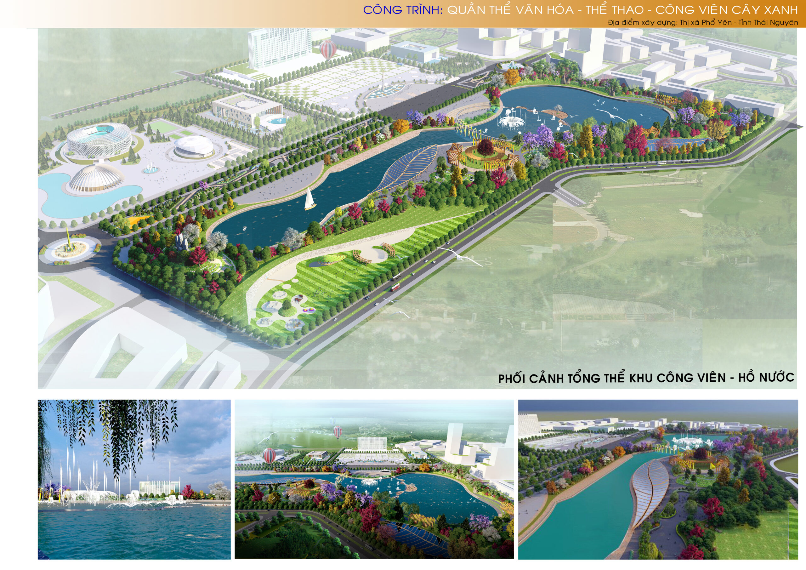 Quần thể công viên cây xanh – Thể dục thể thao thành phố PHổ Yên