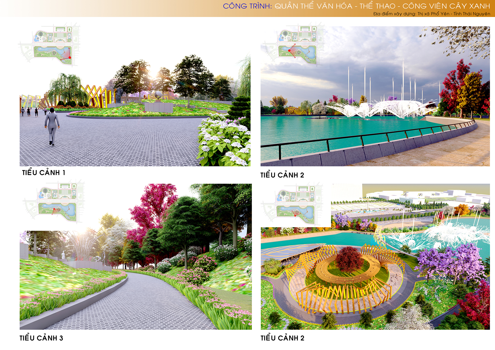 Quần thể công viên cây xanh – Thể dục thể thao thành phố PHổ Yên