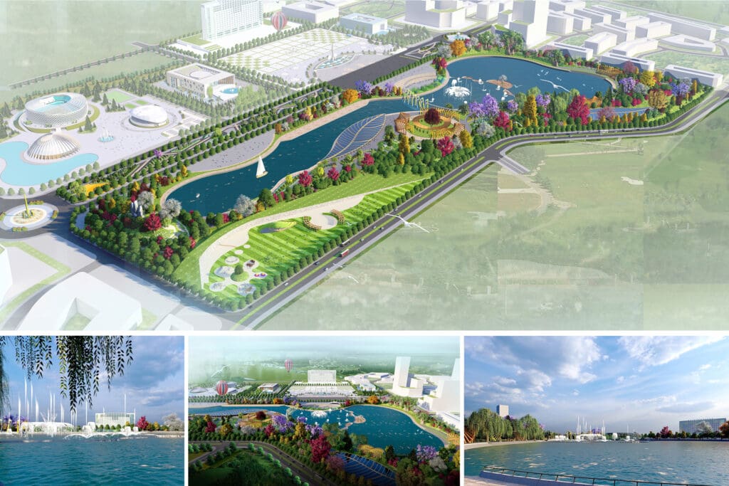 Quần thể công viên cây xanh – Thể dục thể thao thành phố PHổ Yên